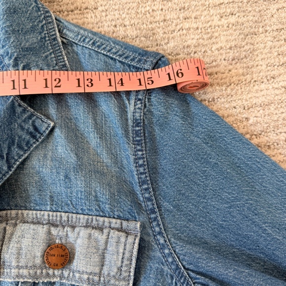 Y2K Current Elliott Blue Denim Jumpsuit SZ 2 Utility Long Sleeve 90s J.Lo Style - Picture 8 of 12